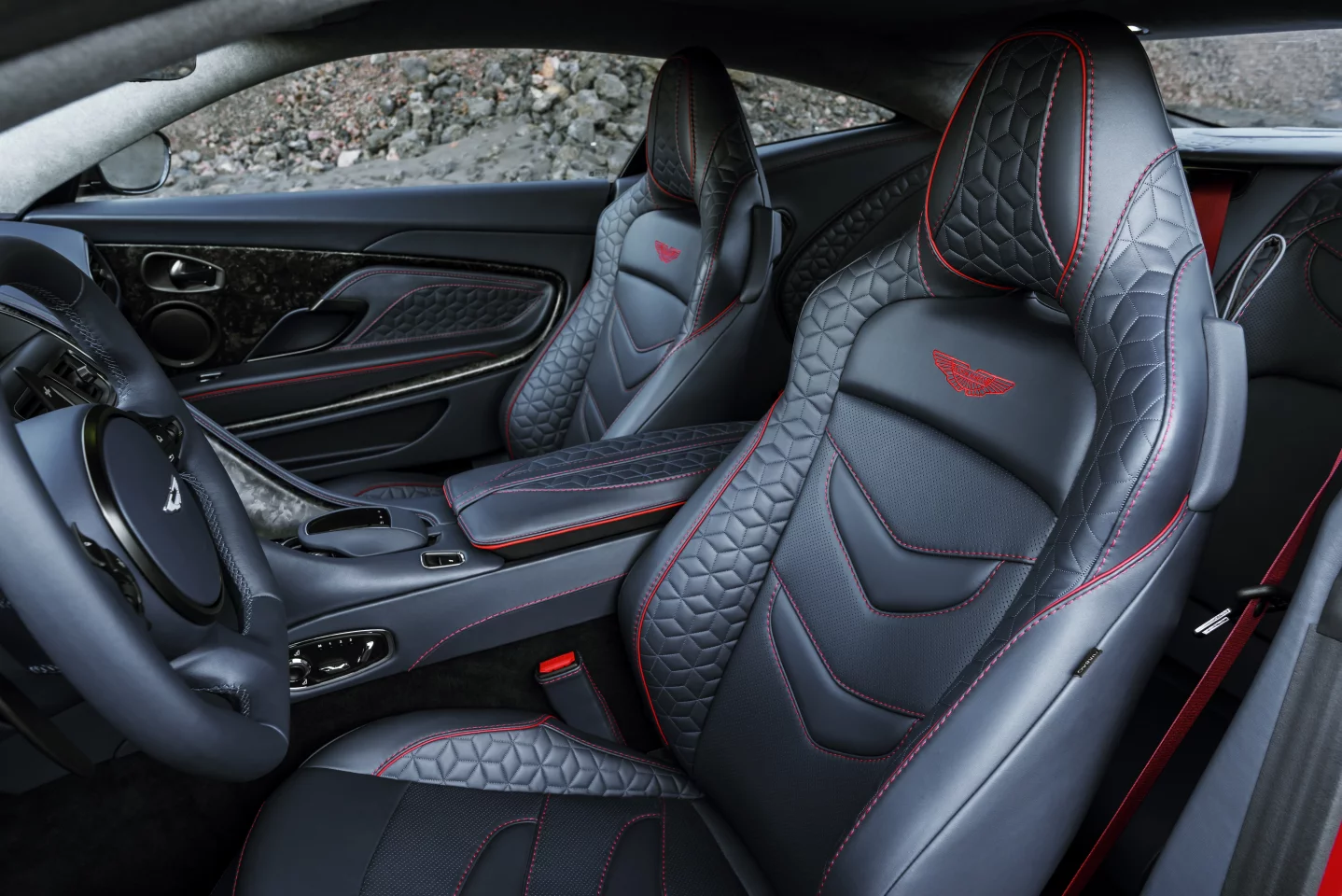 The DBS interior uses reams of Bridge of Weir leather, from hairy Highland cows