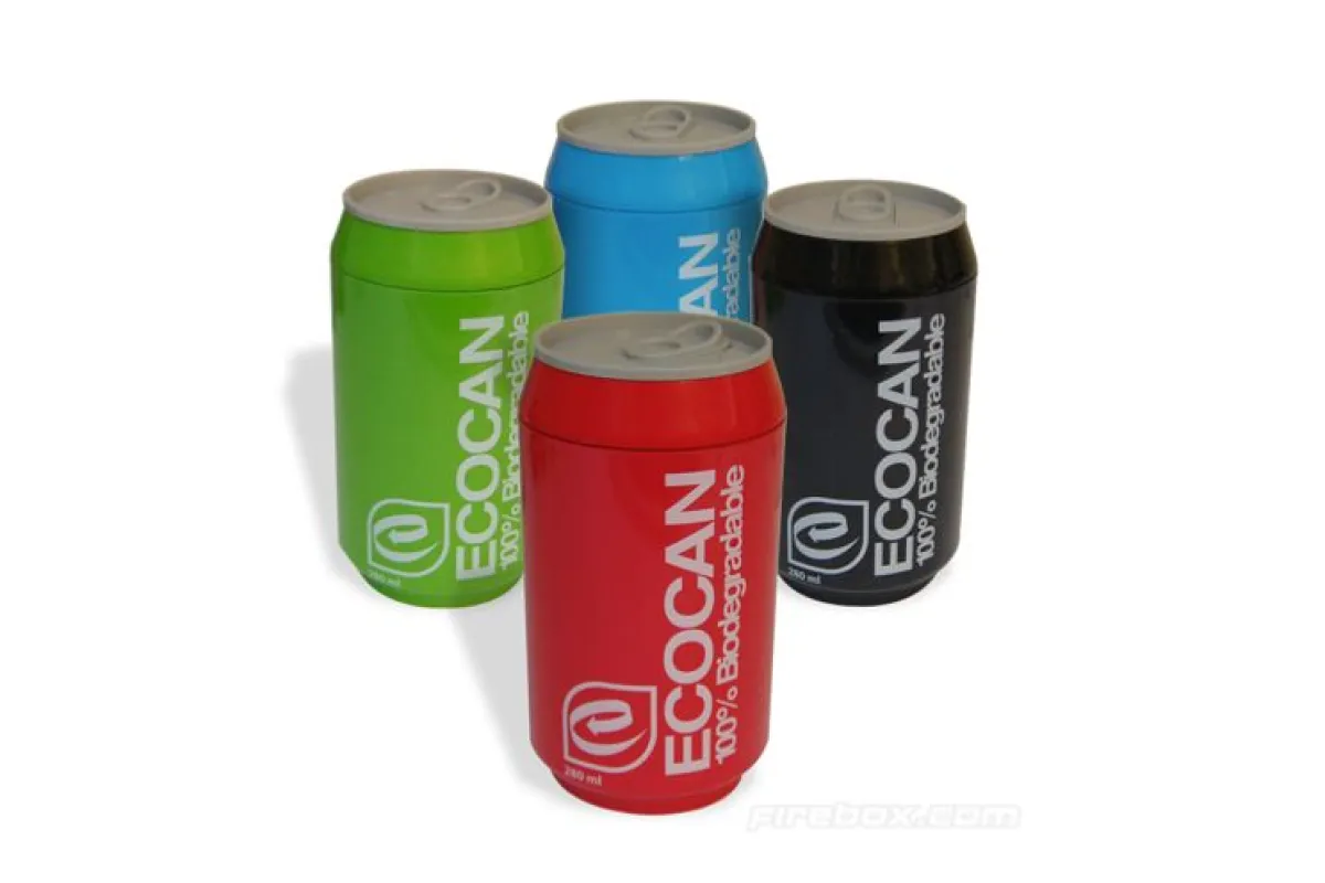 The Eco Can is a reusable drink container that is 100 percent biodegradable