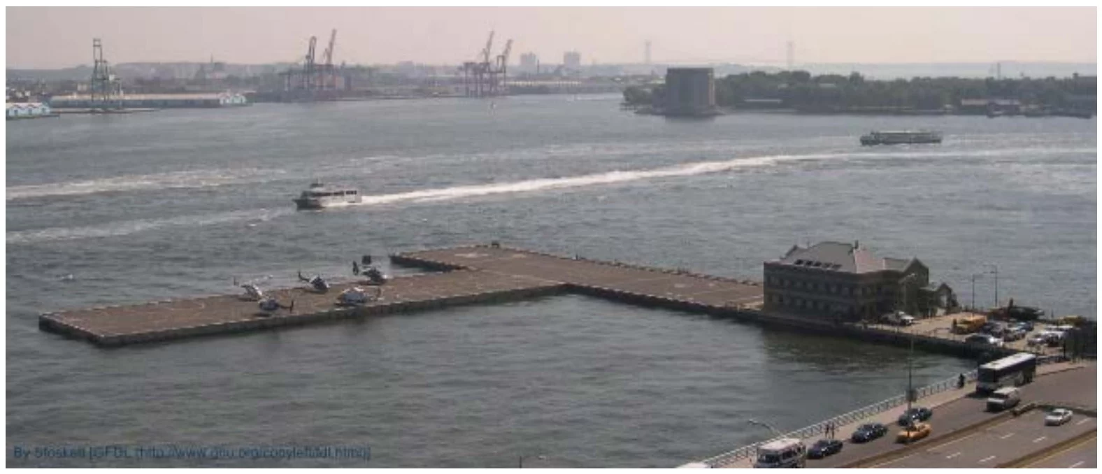 Uber Elevate: vertiports could be built into floating barges to take advantage of clear airspace that's generally far from housing areas