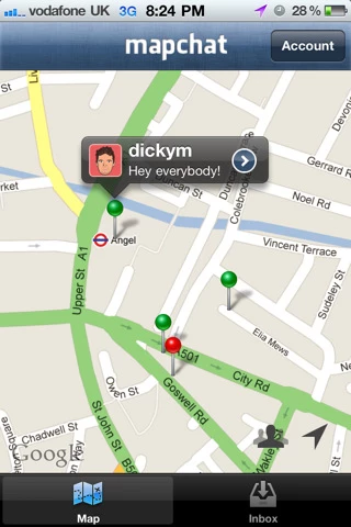 MapChat in action