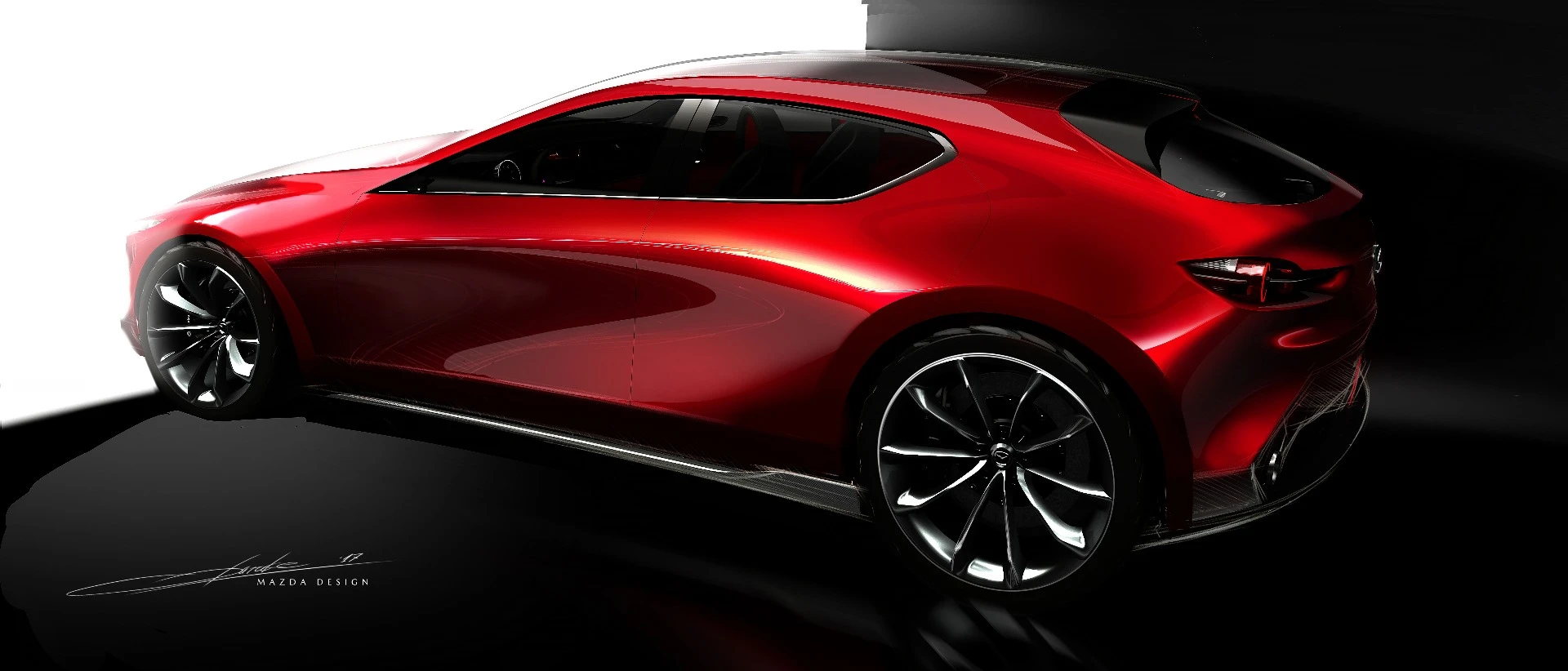 Renderings of the Kai Concept and the physical version shown in Tokyo are very similar at the rear