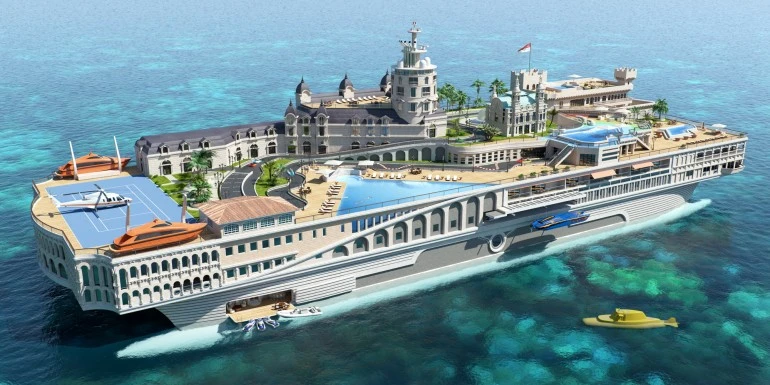 Yacht Island Design creates tailored environments such as this "Streets of Monaco" design