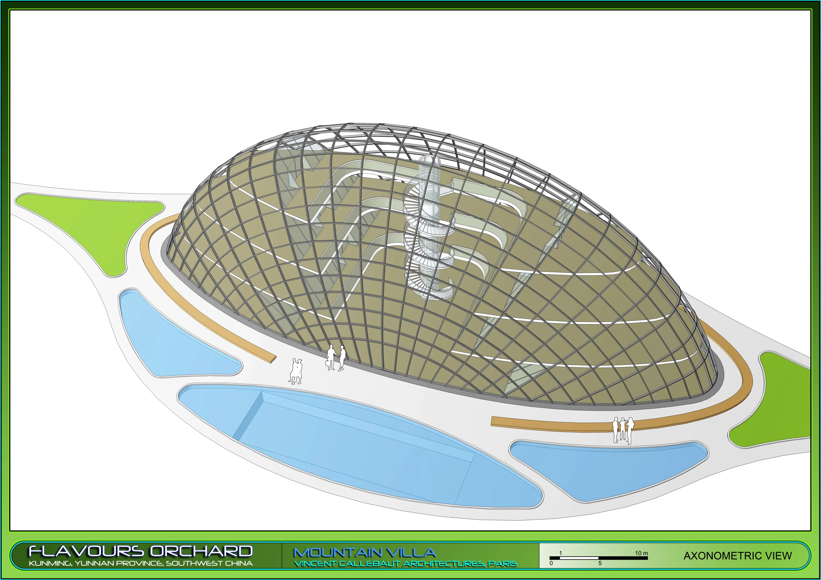 Mountain Villa axonometric view 3 (Image: Vincent Callebaut Architectures)