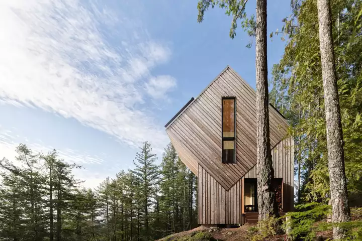 The Nest, by Daria Sheina Studio, is an off-grid cabin defined by an extraordinary geometric form