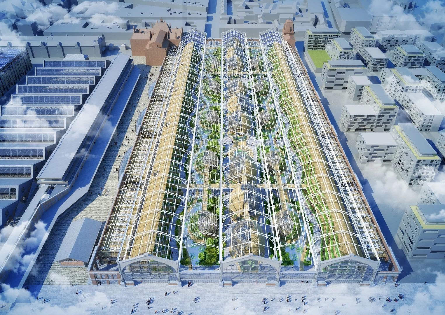 The former Marine Terminal would be packed with greenery