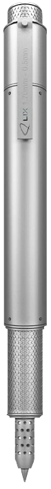 The Lix pen is fashioned from aluminum and available in black or gray