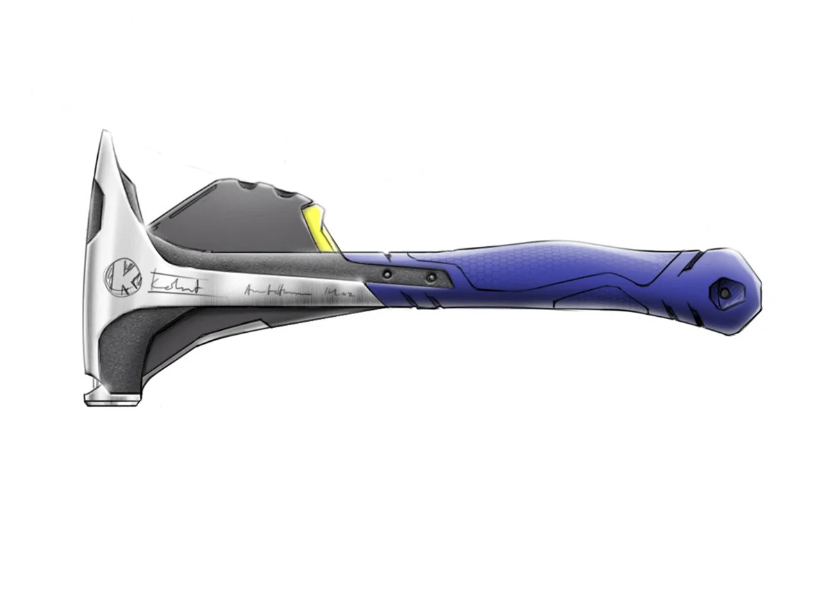 Sketch of Michael Young's single-handed hammer