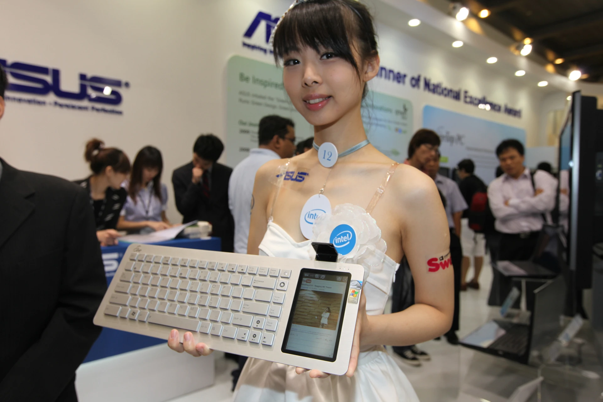 The ASUS Eee Keyboard PC at Computex this week.