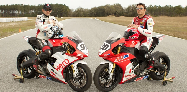 The Hero-sponsored EBR race team