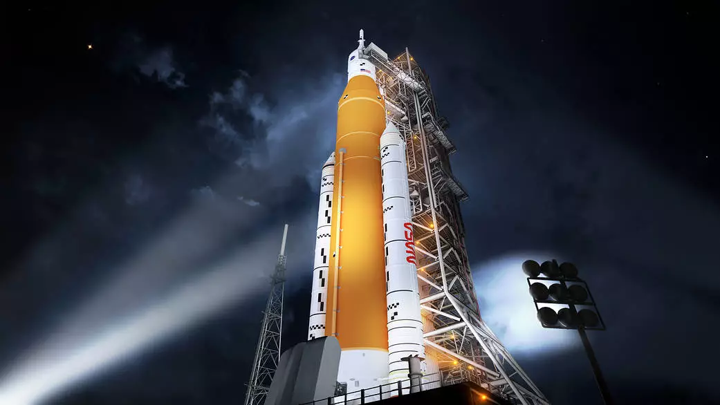 Artist's impression of the SLS rocket
