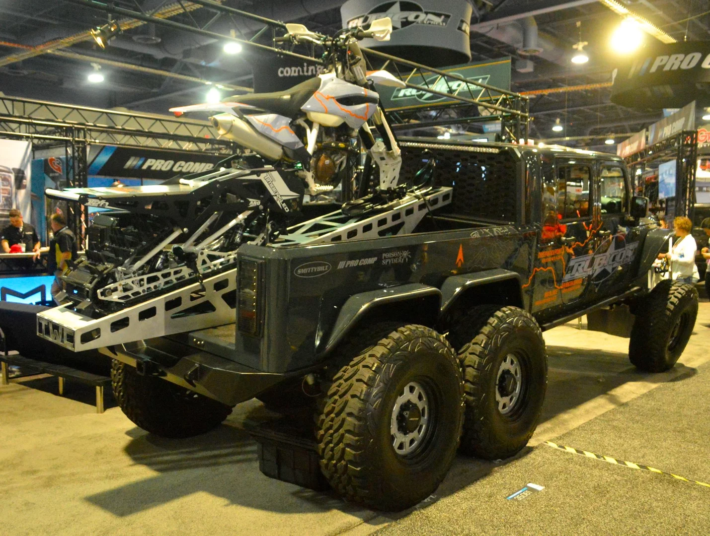 Yep, another 6x6, this one carrying an awesome Polaris Timbersled conversion snow bike