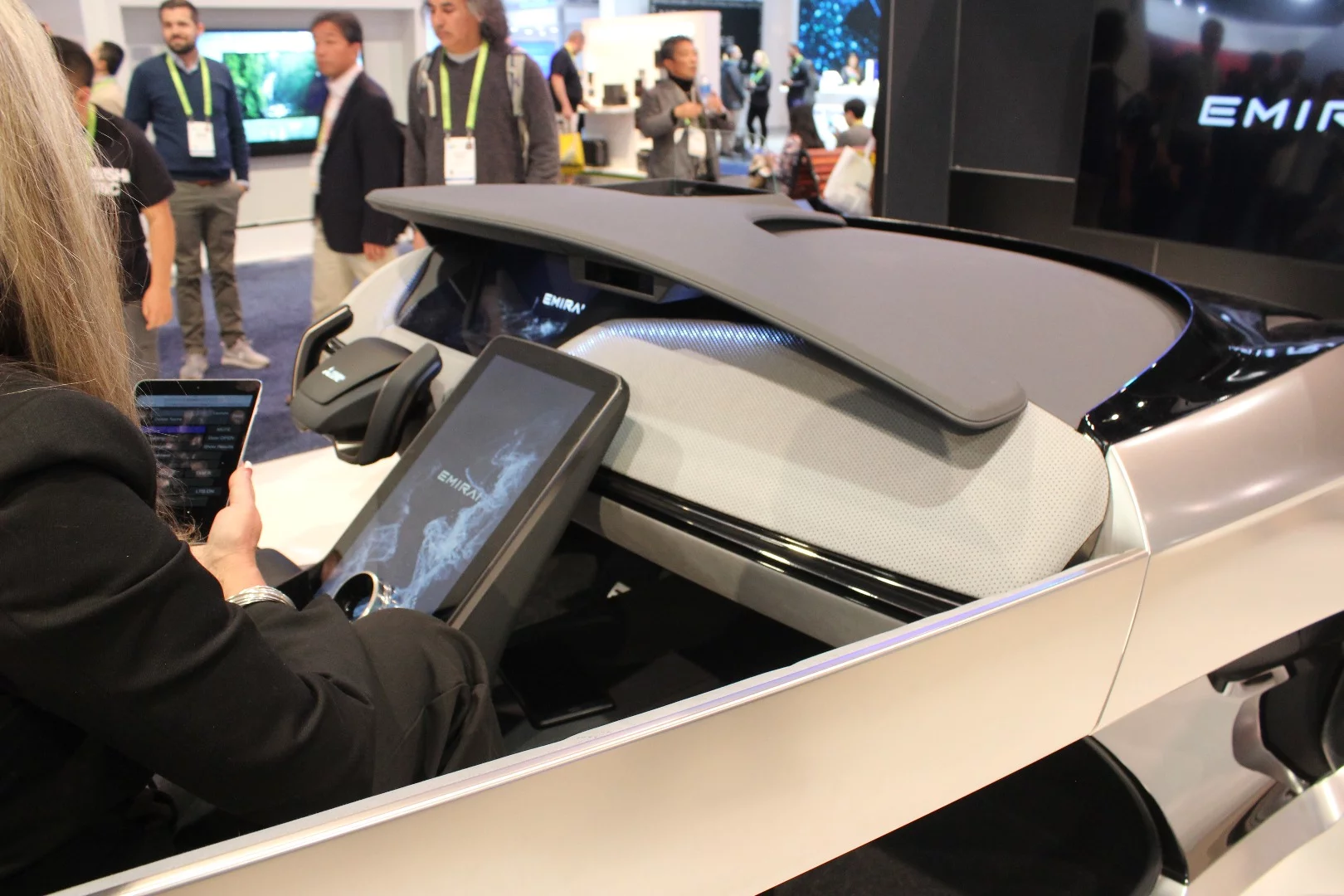 A peek at the high-tech interior of the Mitsubishi Electric Emirai4 concept