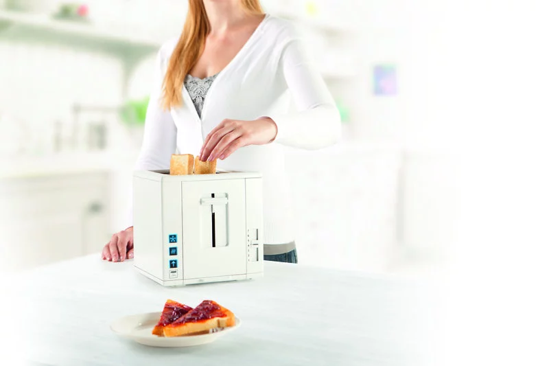 The toaster is suitable for making two slices of toast