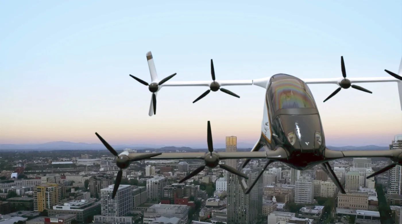 The electric VTOL single seat Vahana was developed by Airbus A3 and is envisaged as an autonomous air taxi and cargo delivery vehicle.