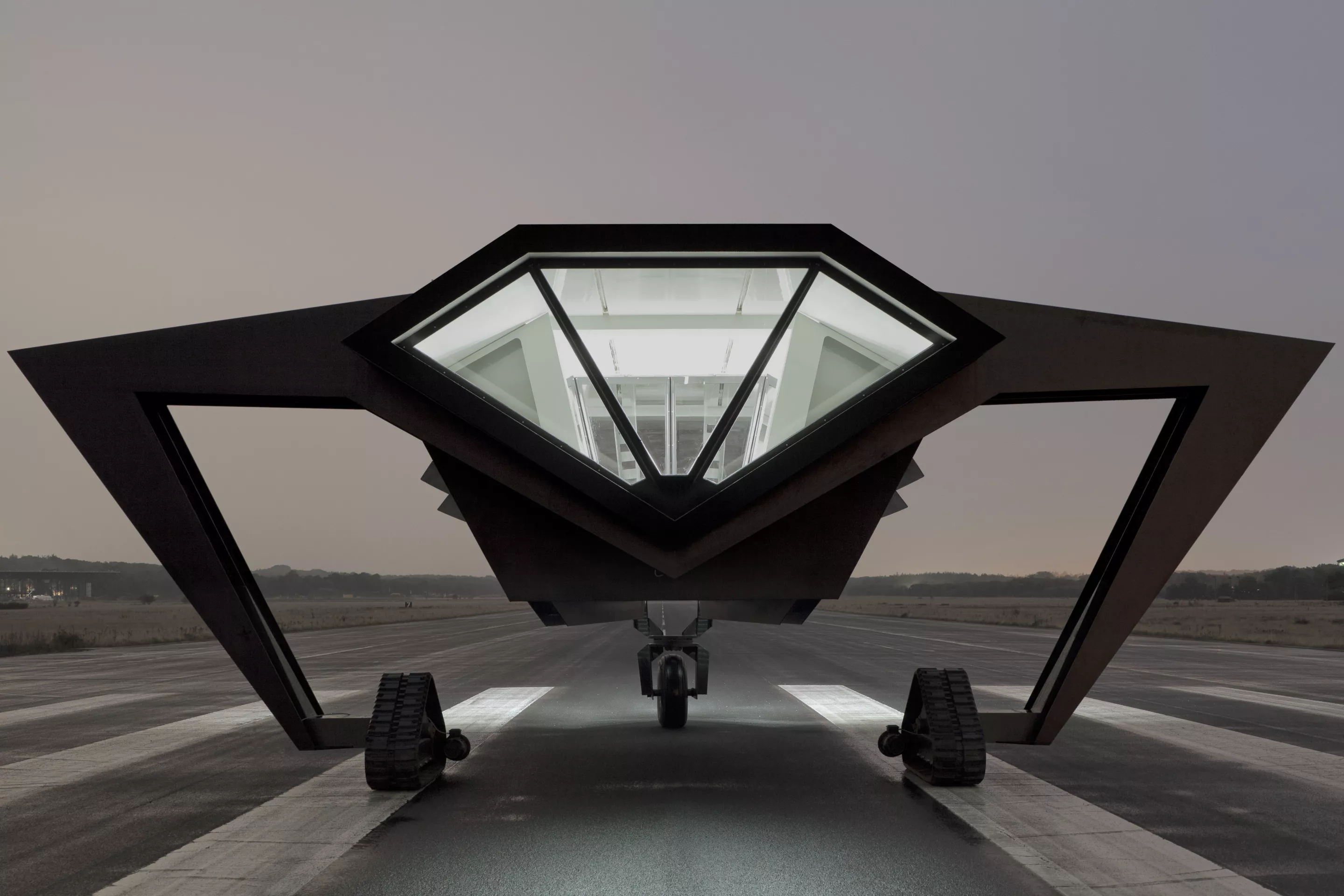 Secret Operation 610 with interior lit (Image: Rietveld Landscape, Studio Frank Havermans, Michiel de Cleene)