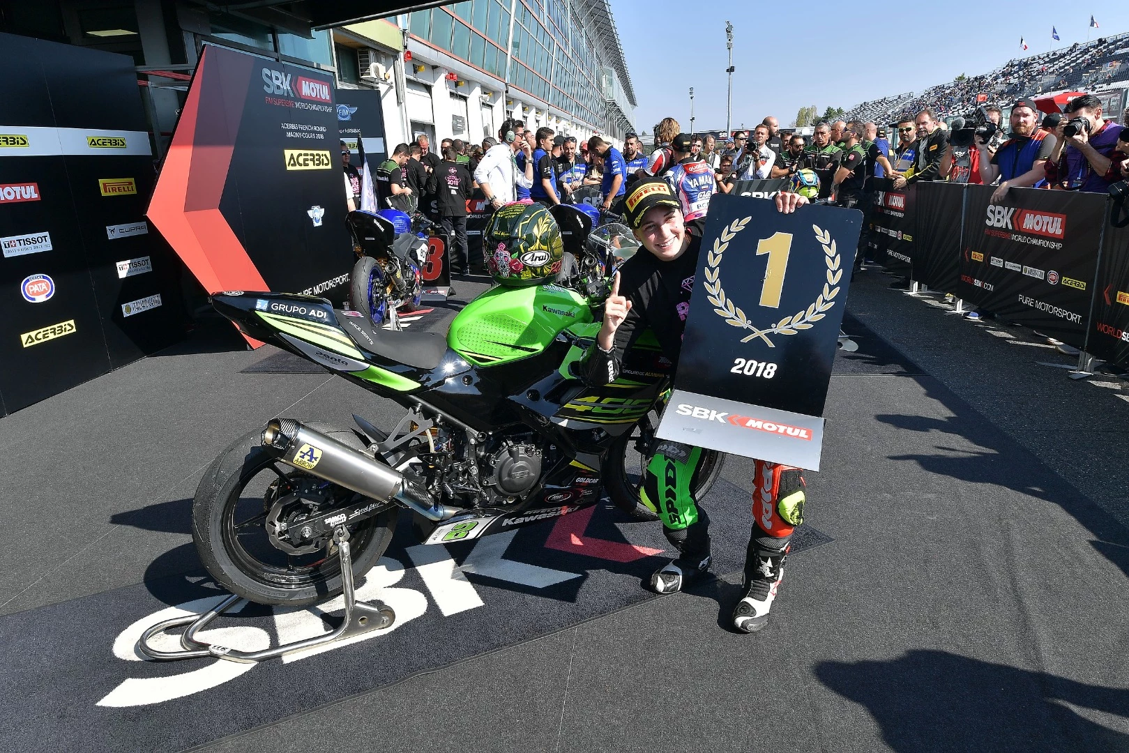 Anna Carrasco: First female world motorcycle champion ever! Magny Cours, France, September 30, 2018
