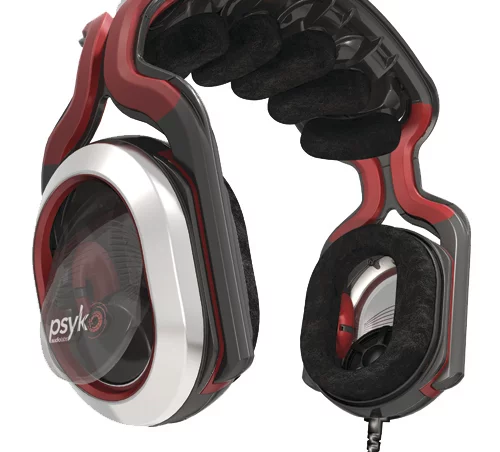 The headset has a subwoofer in each ear cup