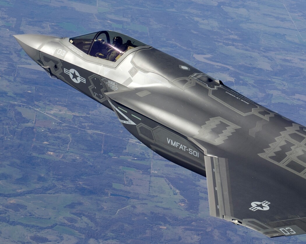 An F-35B in flight
