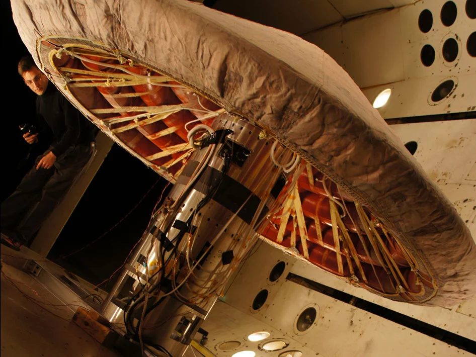 The Inflatable Re-entry Vehicle Experiment (IRVE-3) is an inflatable heat shield effective at hypersonic velocities
