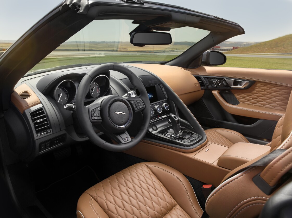 The Jaguar F-Type SVR convertible interior