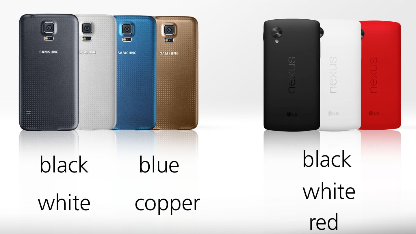 Color options for both handsets
