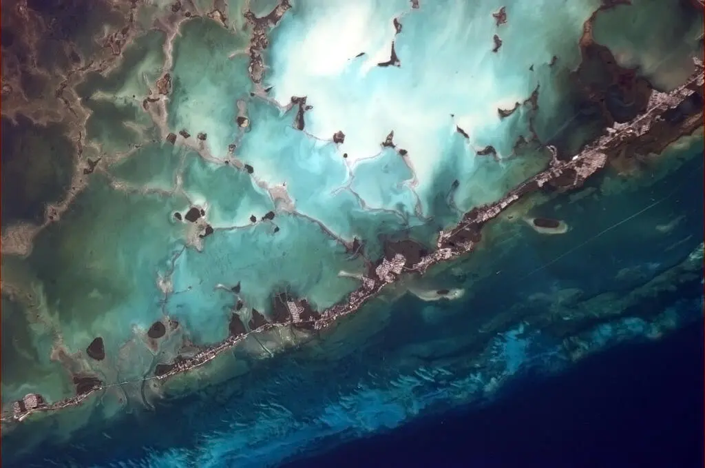 Hadfield: "The Florida Keys look especially vulnerable from orbit" (Photo: Chris Hadfield/NASA)