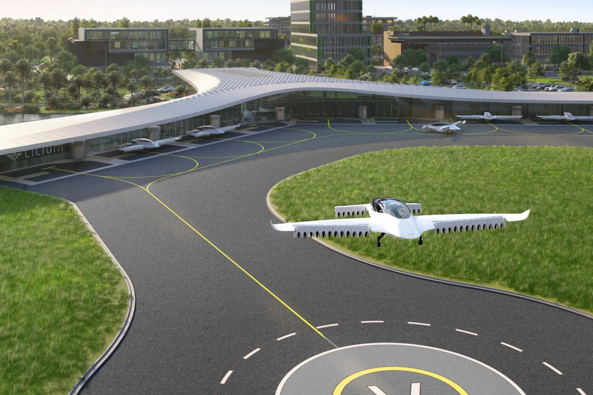 A render of one of Lilium's vertiports