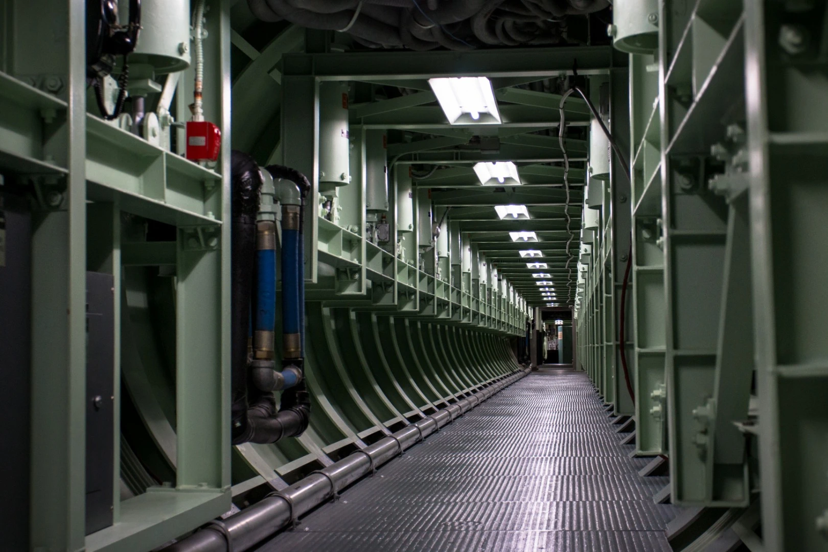 One of the underground corridors in the Titan Missile Museum