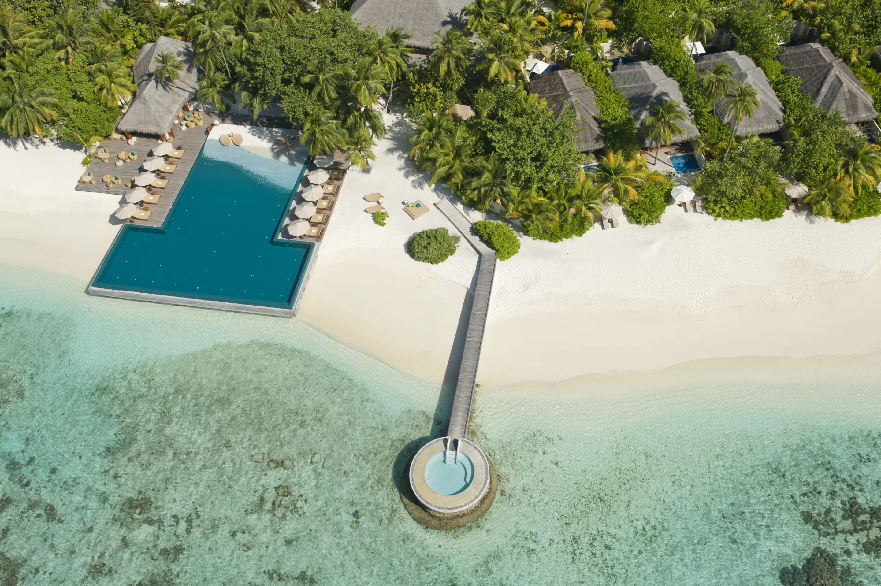 Huvafen Fushi is located in North Male Atoll, the Maldives