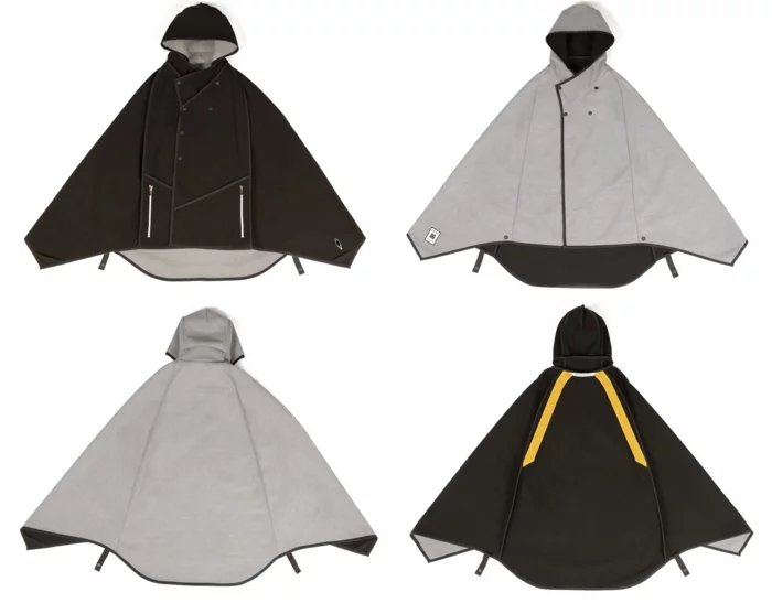 Mavari as seen from all angles, with its reversible triple-layer fabric giving it extra versatility