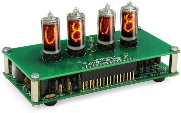 The finished DIY Nixie Tube Desk Clock