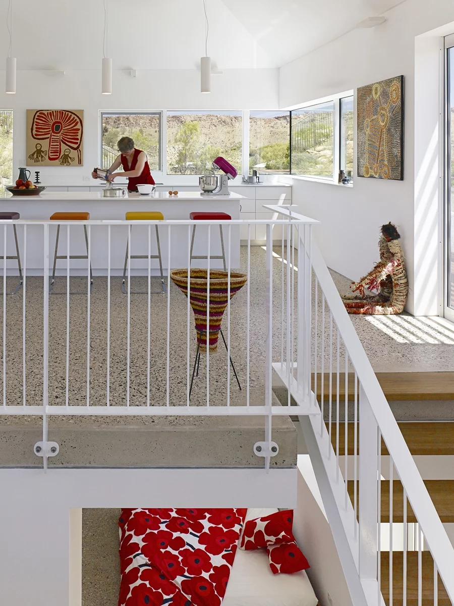 The Desert House is heavily insulated in order to help regulate temperature