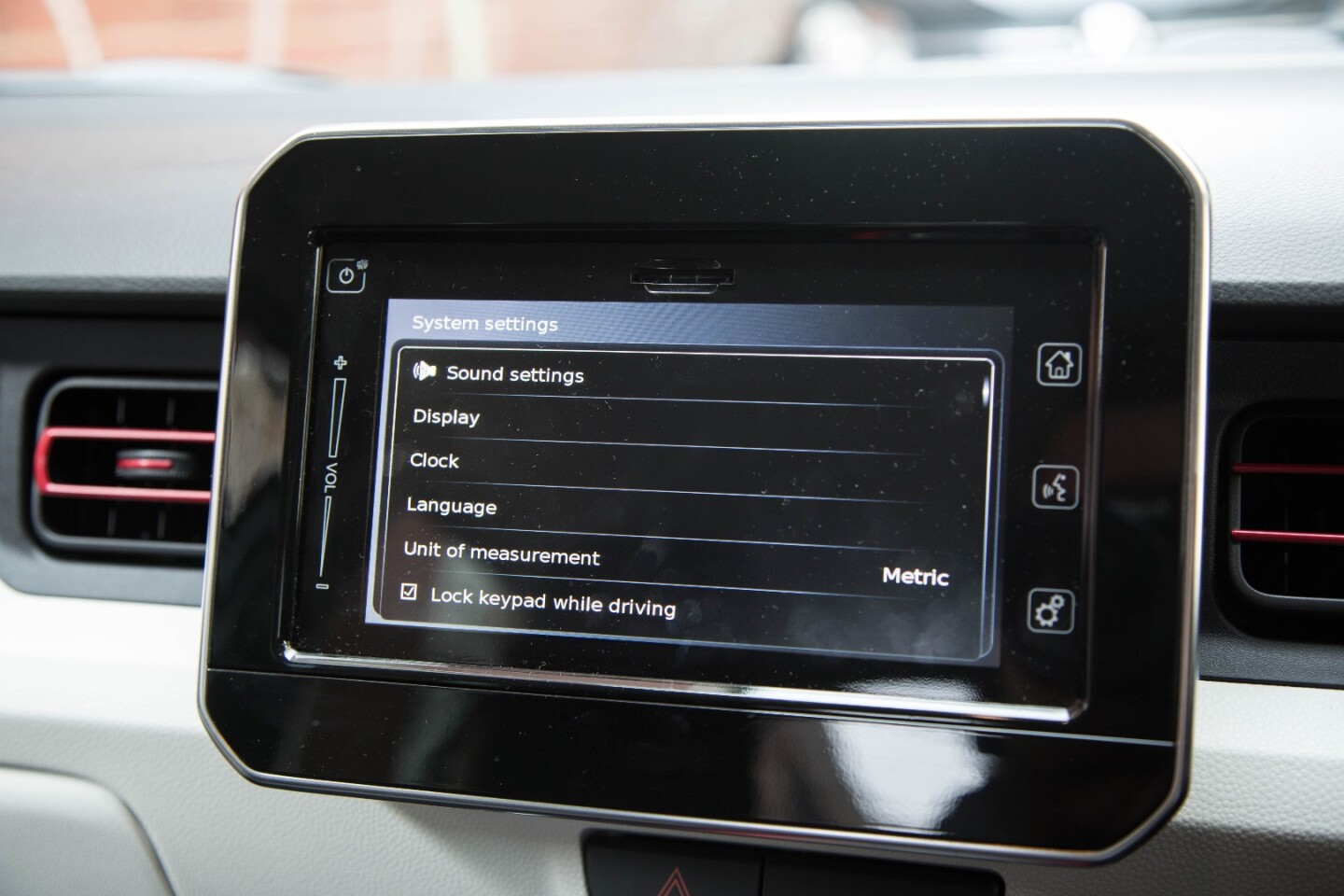 The menus in the Ignis are all logically laid out