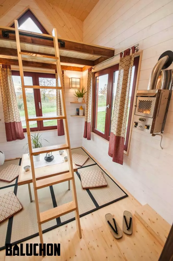 The Ondine's secondary loft is accessed by ladder