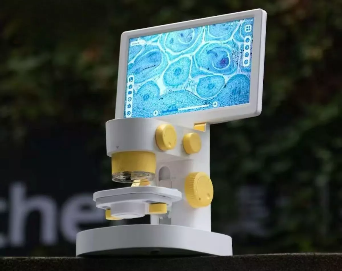 Three levels of magnification are available - 100x, 800x and 2200x