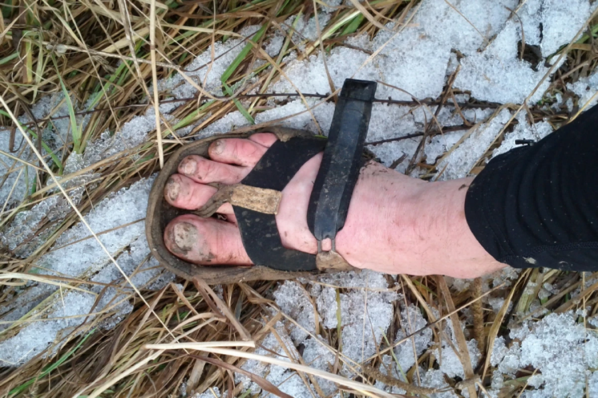 A half-soled running sandal billed the "only barefoot shoe that deserves the name"