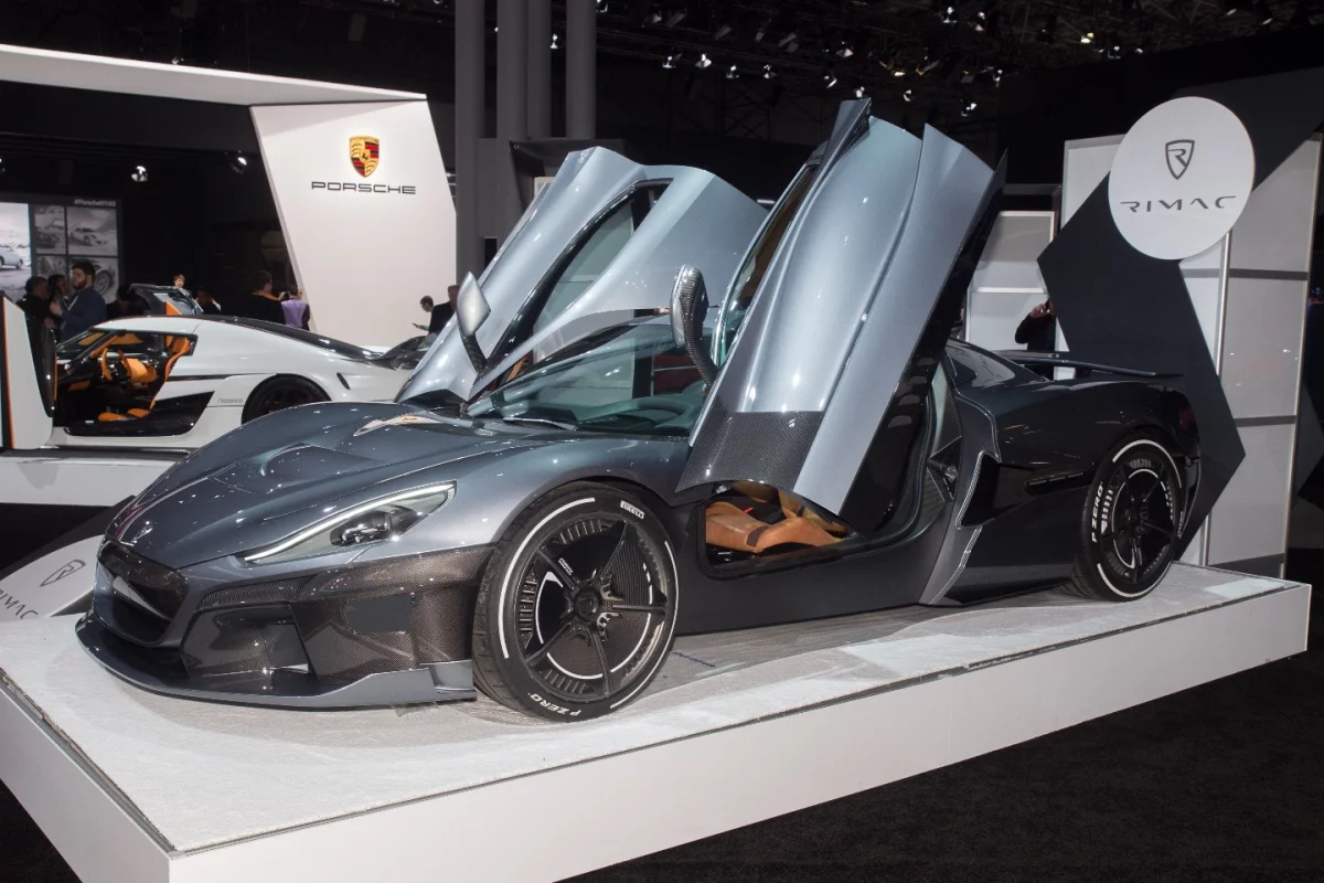 The Rimac C_Two electric hypercar was a highlight in Geneva and now it's adding some spark to the NY Auto Show