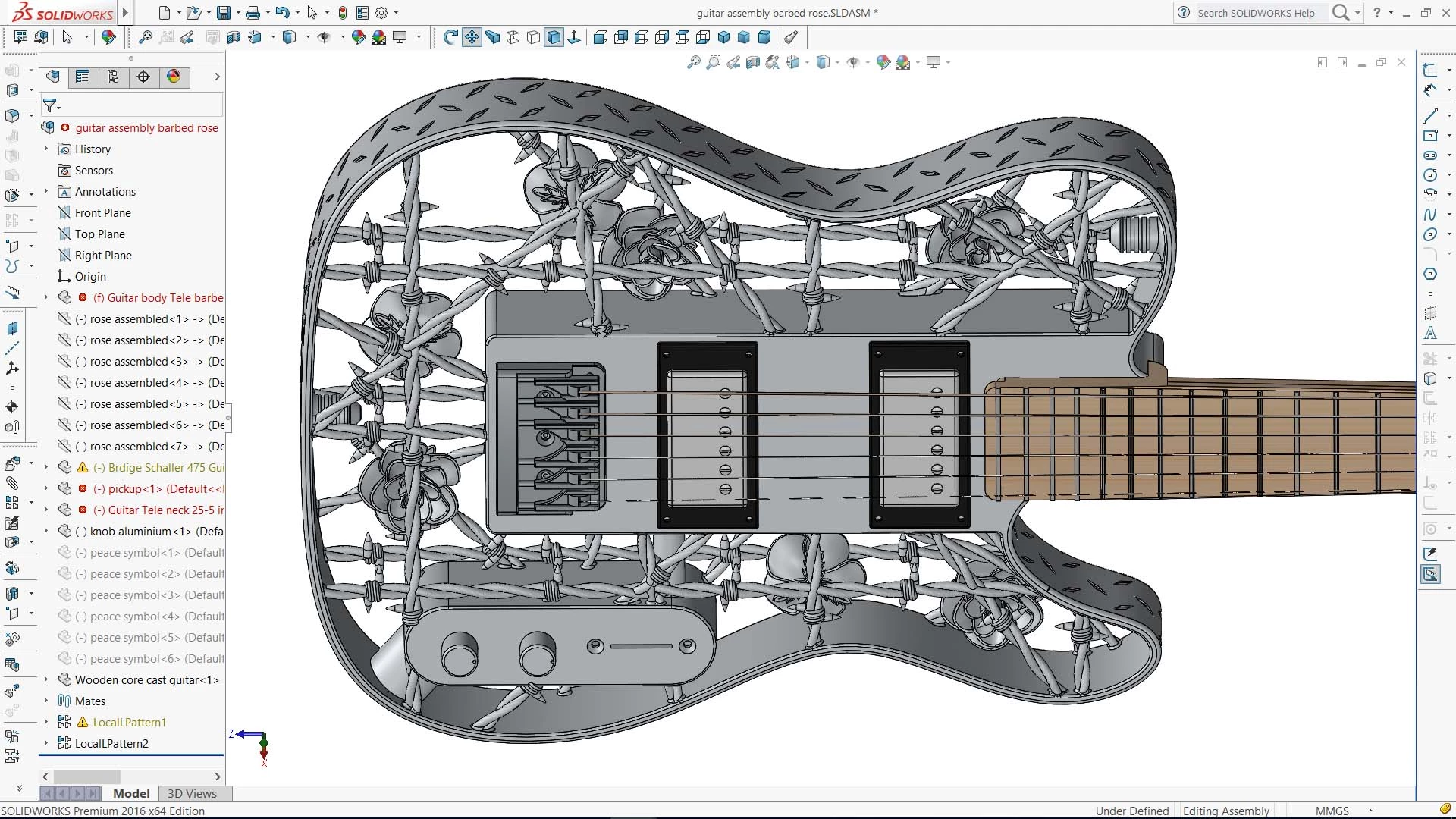 The design was created using Solidworks CAD software and then saved to an STL file