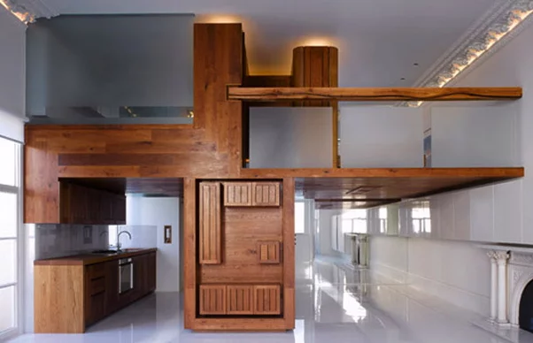 The Queen’s Gate makeover in London saw a simple studio apartment transformed into a luxury multi-level home