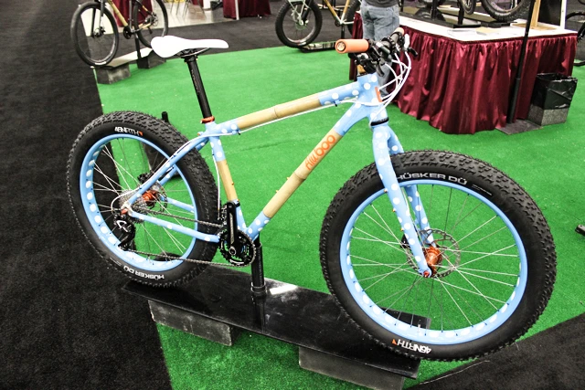 It was hard to miss this aluminum/bamboo-framed fatbike from Boo Bicycles (Photo: Ben Coxworth/Gizmag.com)