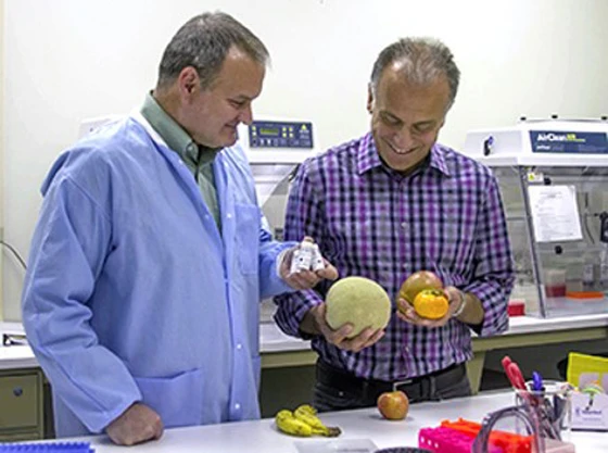 LLNL chemist George Farquar (left) and DNATrek CEO Anthony Zografos believe DNATrax will help prevent the spread of food-borne illnesses