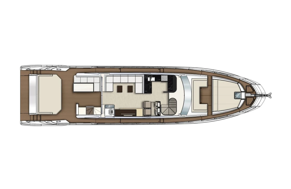 Azimut S7 main deck plan