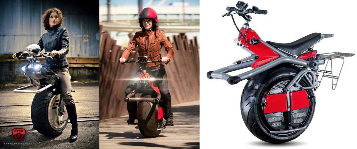 The Ryno self-balancing, one-wheeled US$5250 personal mobility device