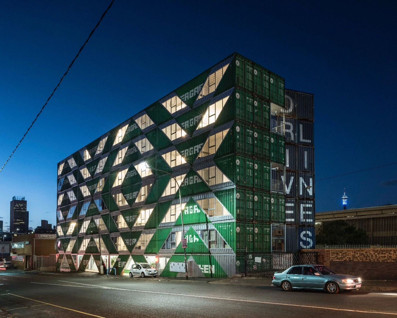 Drivelines Studios is located on an awkward triangular site