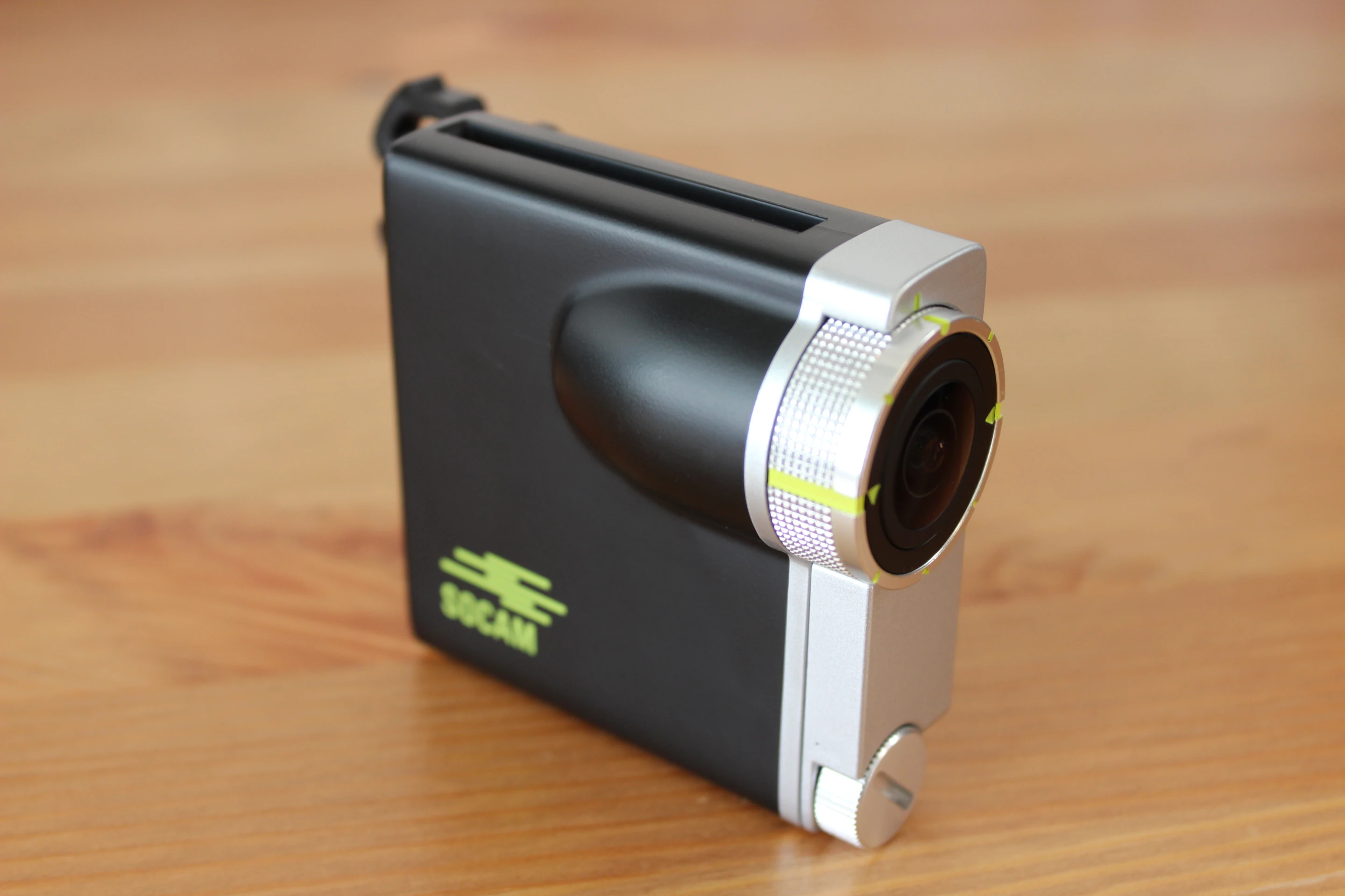 The Socam features a 330-degree rotating lens