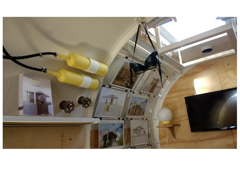The Bunker includes a small skylight for natural light