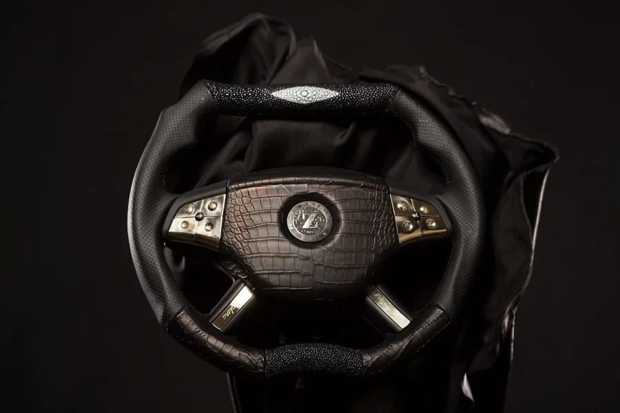 If you're tired of regular leather-wrapped steering wheel designs, this might be a nice change of pace .. or it might not
