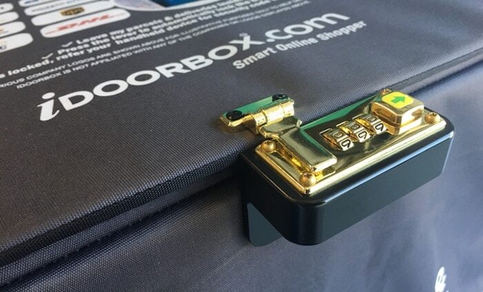 Upon arrival home, simply use the secure combination lock to retrieve packages