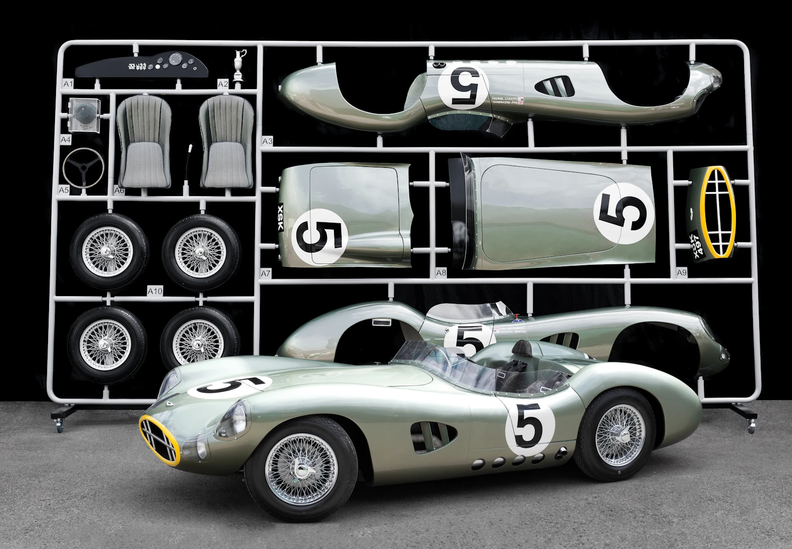 Evanta Motor Co. has breathed new life into the Aston Martin classic DBR1 with a stunning replica of the 1959 Le Mans winning vehicle (Image: Richard Pardon)