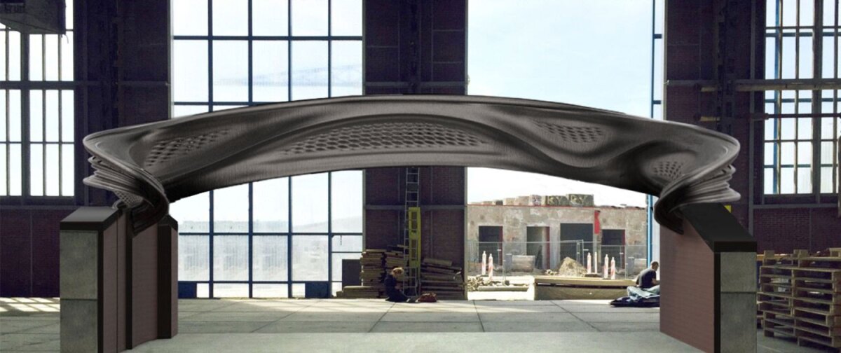 The finished bridge measures 12.5 meters long (41 ft)